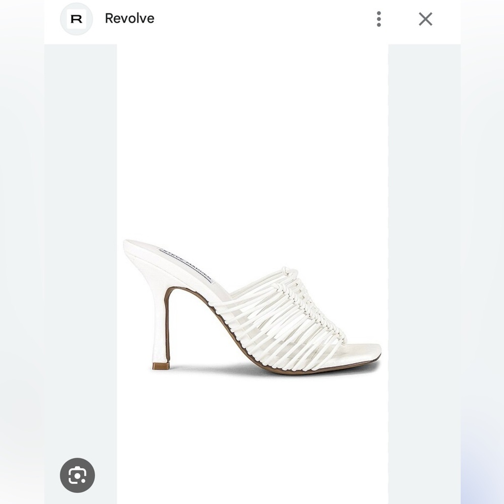 White Strappy High Heel Mule